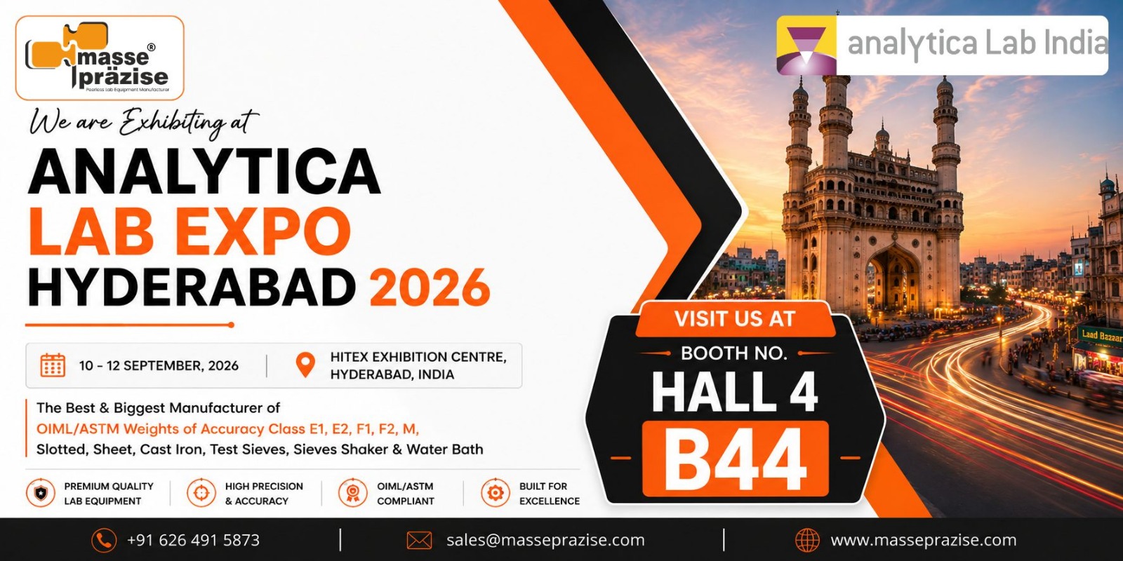 Masse Präzise at Analytica Lab Expo Hyderabad 2026: Advancing Precision in Laboratory Testing